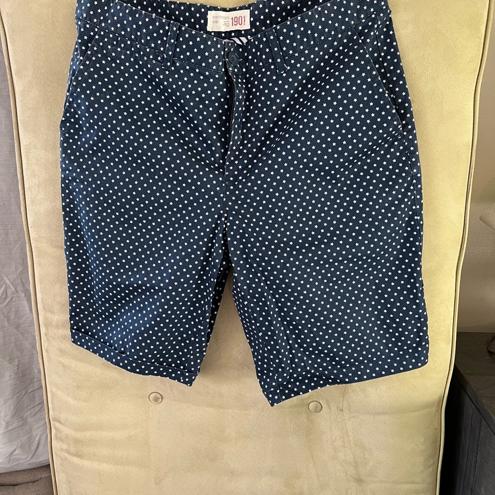 32” waist shorts with strars print
